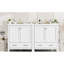 Meuble-lavabo élégant 60 po, double lavabo en céramique et armoire de rangement gracieuse, compartiments-1318276342