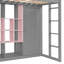 Lit mezzanine simple pour enfants avec garde-robe-1196780180