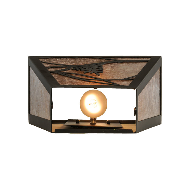 2 - Light Flush Mounted Sconce, Mahogany Bronze