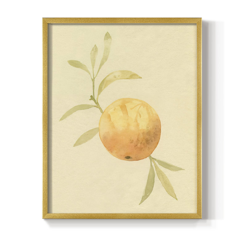 Dappled Oranges IV Framed Print - Solid Wood, 14" H x 11" W