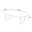 Table basse blanche en bois massif ovale