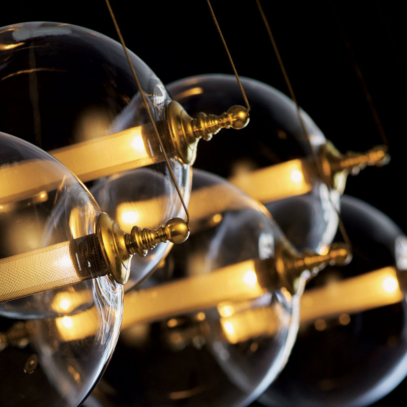 Otto 5 - Light Kitchen Island Globe Pendant