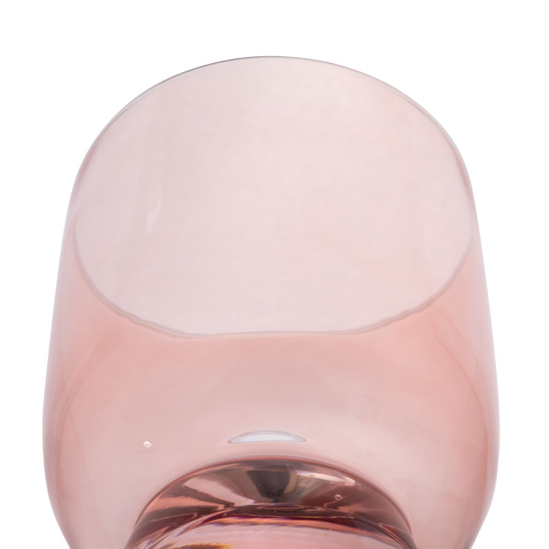 Colorful Hand-Blown Glass 6oz Footed Glassware Set