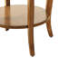 Table de bout ronde en noyer avec tiroir et 1 tablette inférieure