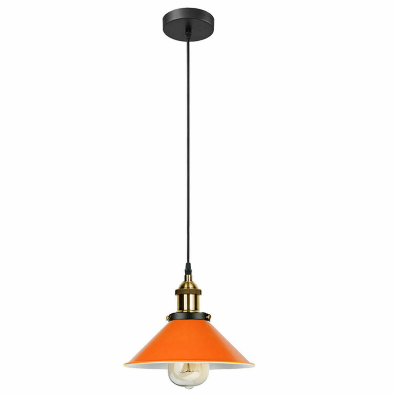 Modern Industrial Cone Pendant Light | Adjustable 1-Light Ceiling Fixture for Kitchen Islands, Dining Areas & Hallways, No