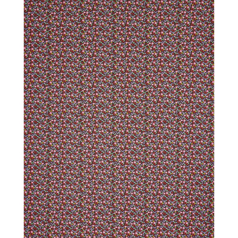 Tissu calico Schumacher x Happy Menocal, Brun