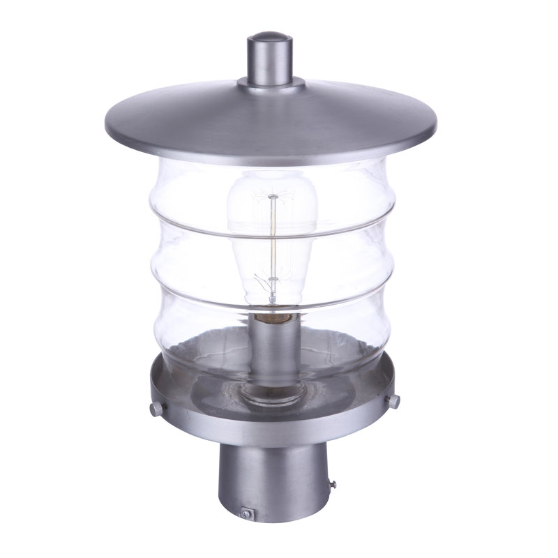 Ammadas Transparent Lantern Head, Satin Aluminum