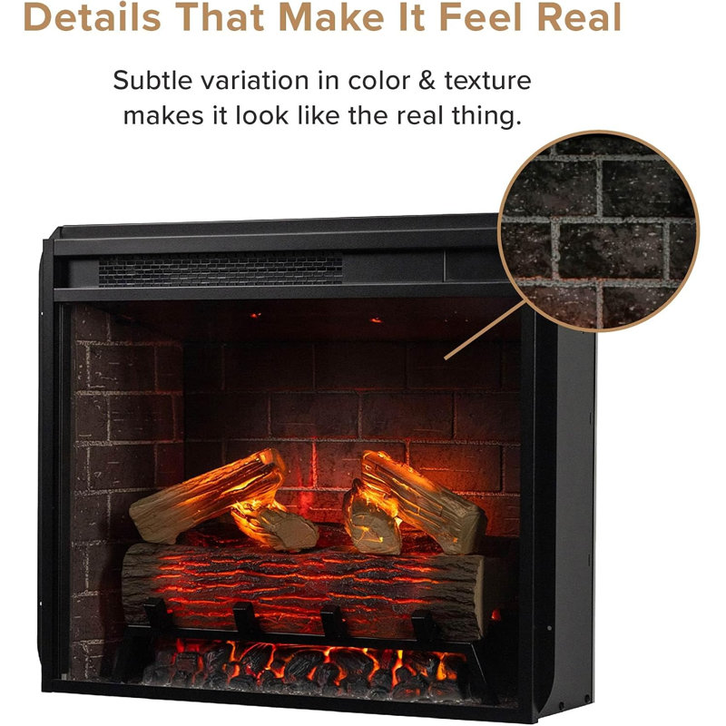 Uptown Smart Fireplace with Heat, 20.16" H x 23.96" W x 8.19" D