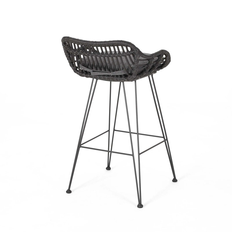 Tabouret de bar pour comptoir de cuisine, coin-repas Dale, Gris