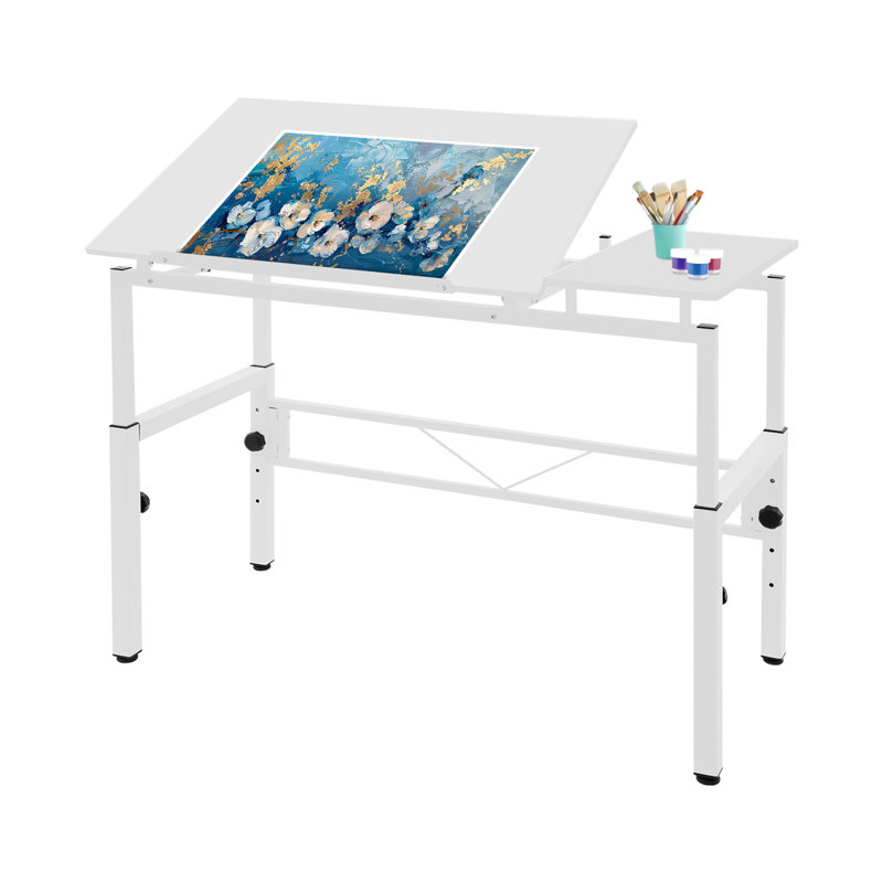 Bureau de dessin de table rectangulaire réglable au sol inclinable
