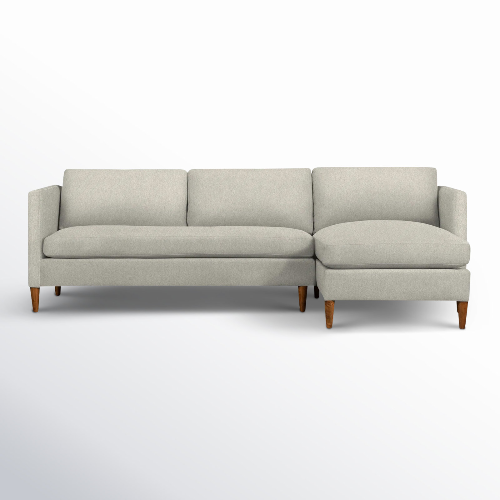 Clifford Chaise Sectional, Right Hand Facing, Ticket Ash Heathered Basketweave