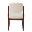Chaise de salle à manger rembourrée en bois massif en forme de U (ensemble de 2)-283004404