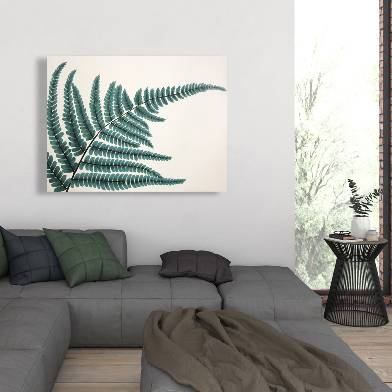 Fougère - toile botanique florale scandinave pour la décoration intérieure, H 48 po x l 36 po