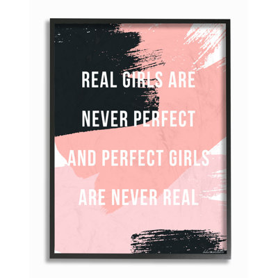 Real Girls Are Never Perfect Canvas Wall Art by House of Lulu