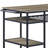 Lona Rustic Oak & Black Finish Kitchen Island