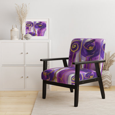 Fauteuil d'appoint rembourré Glam Mettalic II