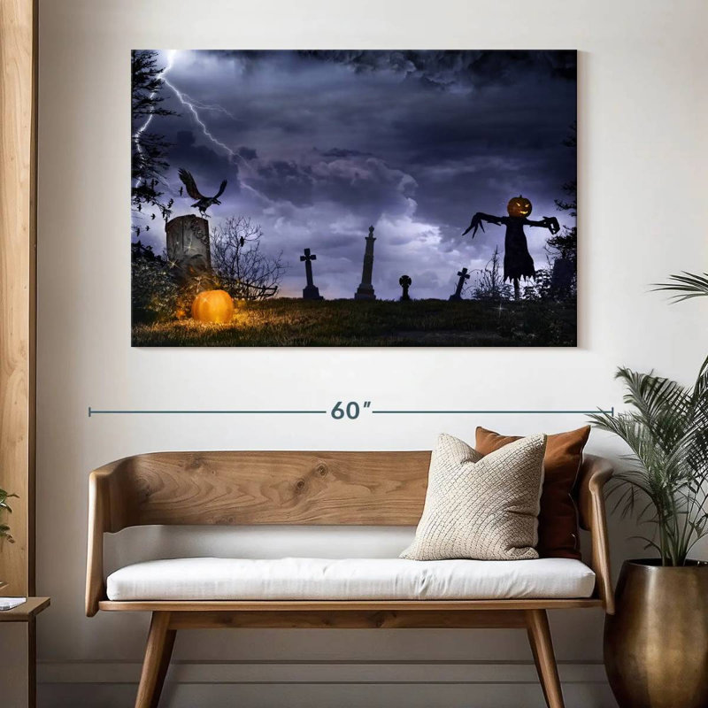 Épouvantail Kelan Horror Graveyard, H 34 po x l 51 po