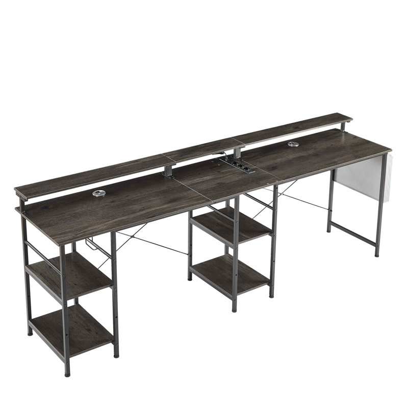 L-Shaped Metal Base Desk