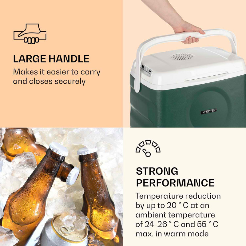 Klarstein Beerbelly 21m³ L Freestanding Mini Fridge, Green