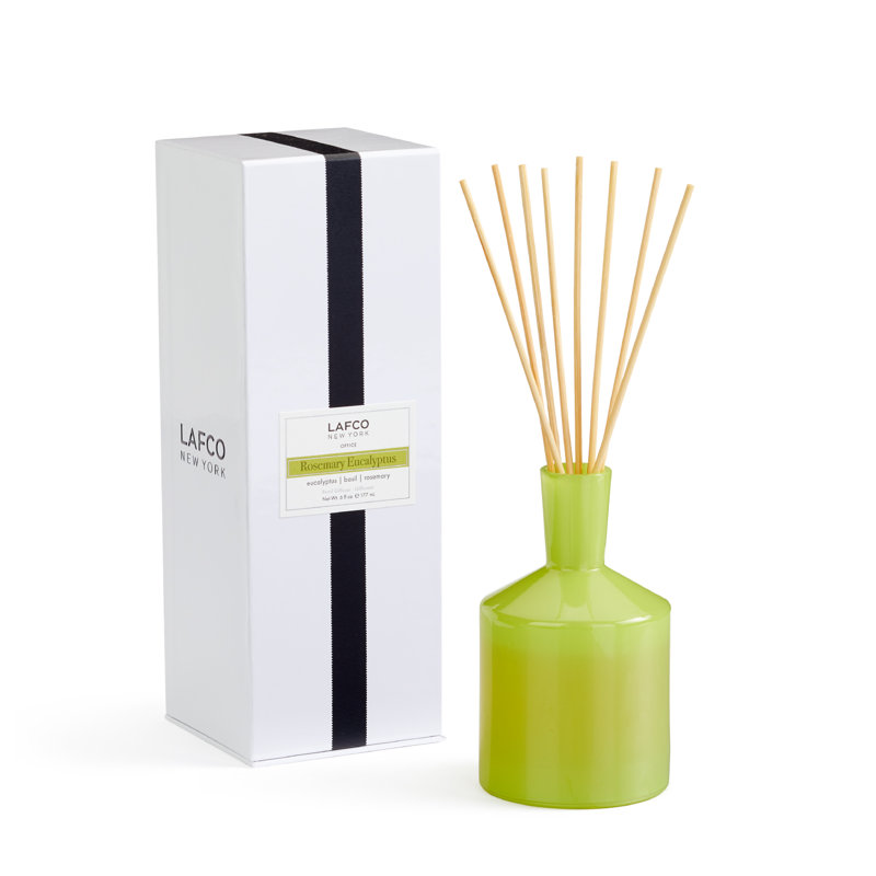 Reed Diffuser, 6.5" H x 4" W x 4" D, White, Champagne