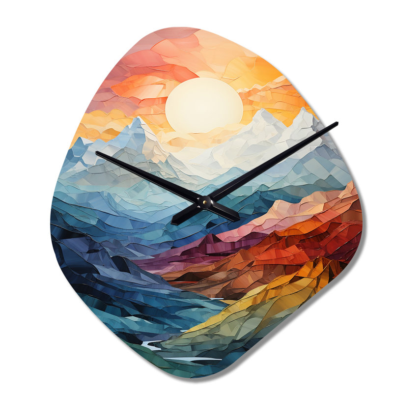 Horloge murale en forme de montagne, Johansen, Grand