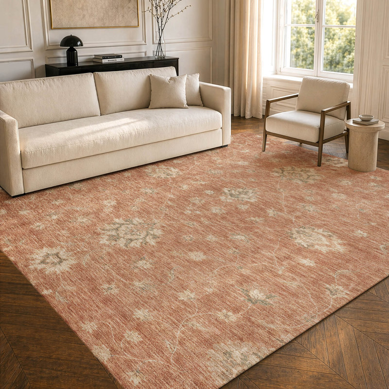 Tapis Chantille ACN3076 Global, lavable à la machine, intérieur/extérieur, Terra Cotta, 9 pi x 12 pi