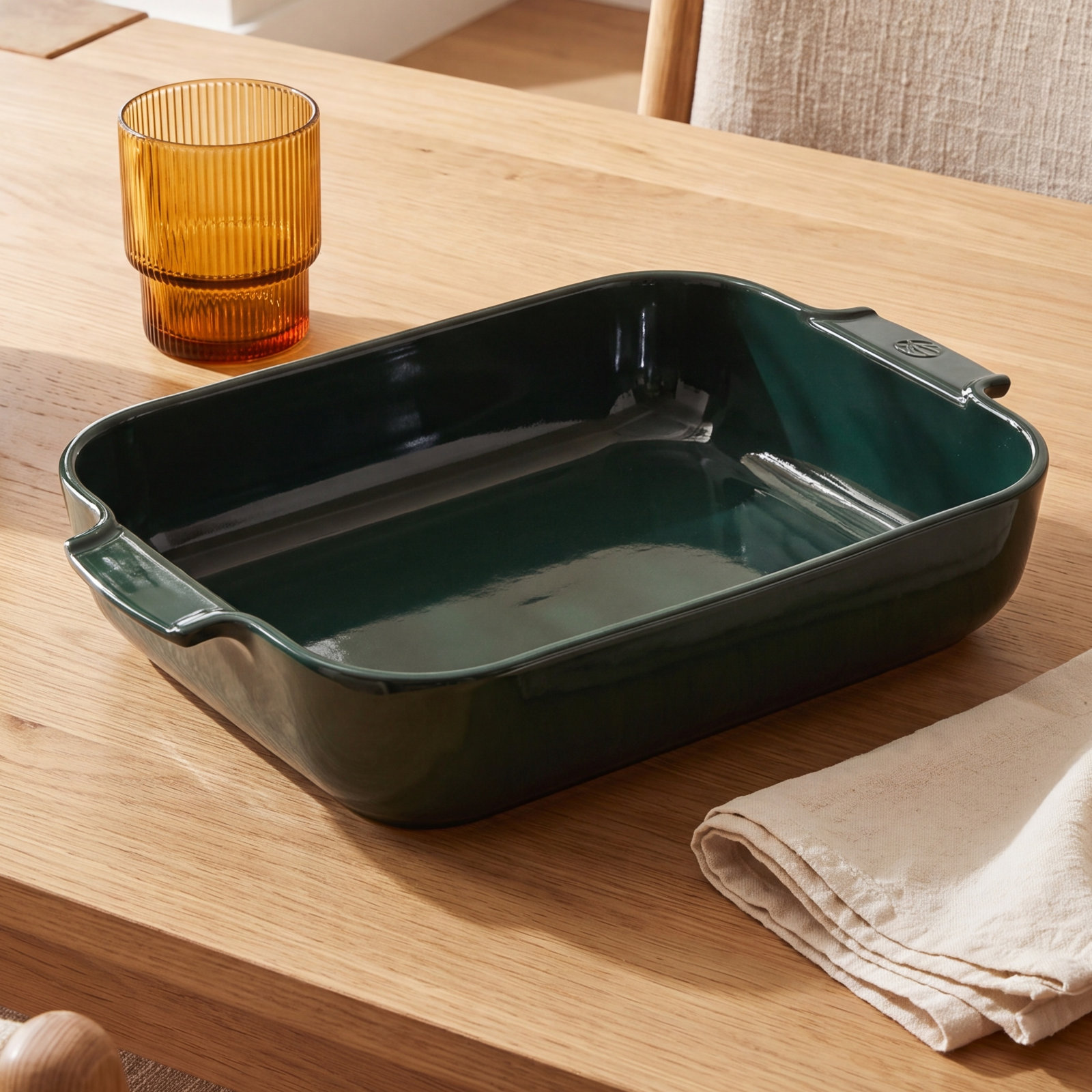 Peugeot Appolia Rectangular Ceramic Baker, 3.62" H x 15.75" L x 11.22" W