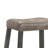 Rustic Backless Counter Stool Set of 2 – 25 Inch Wooden Farmhouse Barstool with Brown Leather Seat, Distressed Finish & Sturdy Frame – Space-Saving Counter-Height Seating for Kitchen & Bar