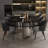 Tempered glass Stainless Steel black Dining Table-107264292