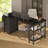 Cheshire Built-in Outlets L-Shaped Computer Desk with Drawers & Storage Shelves-295659765-295659753