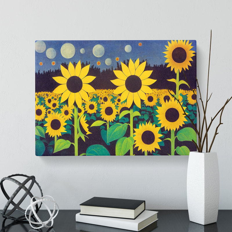 Precious Sunflowers - Wrapped Canvas, 40cm H x 60cm W x 3cm D