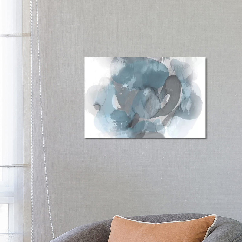 Aqua Flow II by Kristina Jett - Wrapped Canvas Painting, 66.04 cm H x 45.72 cm W x 1.91 cm D