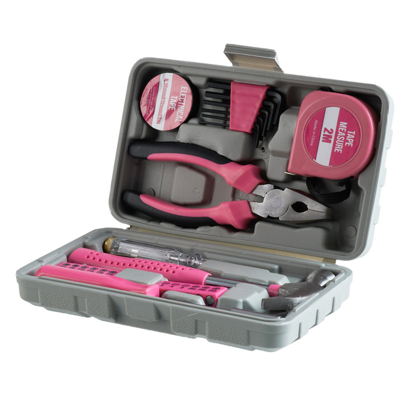 24pcs Household DIY Tool Kit, Pink