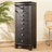 Black Rectangular Solid Wood Jewelry Armoires