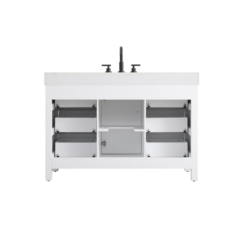 Meuble-lavabo simple 48 po_Traditional_VF60648, Blanc
