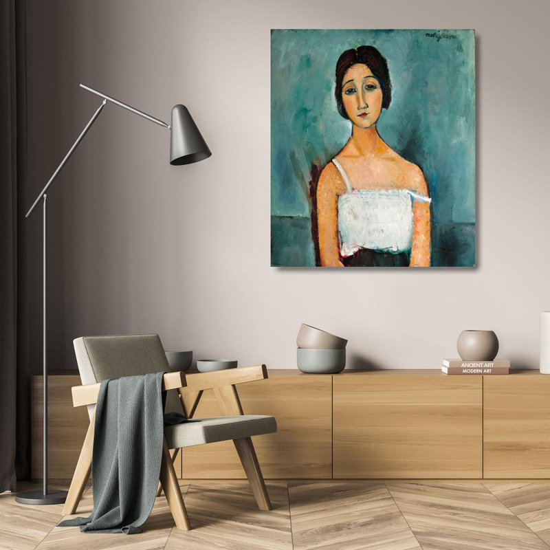 "Christina" par Amedeo Modigliani, toile tendue avec châssis
