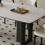 Ensemble de table de salle à manger et de chaises en pierre de style paléo-106220361