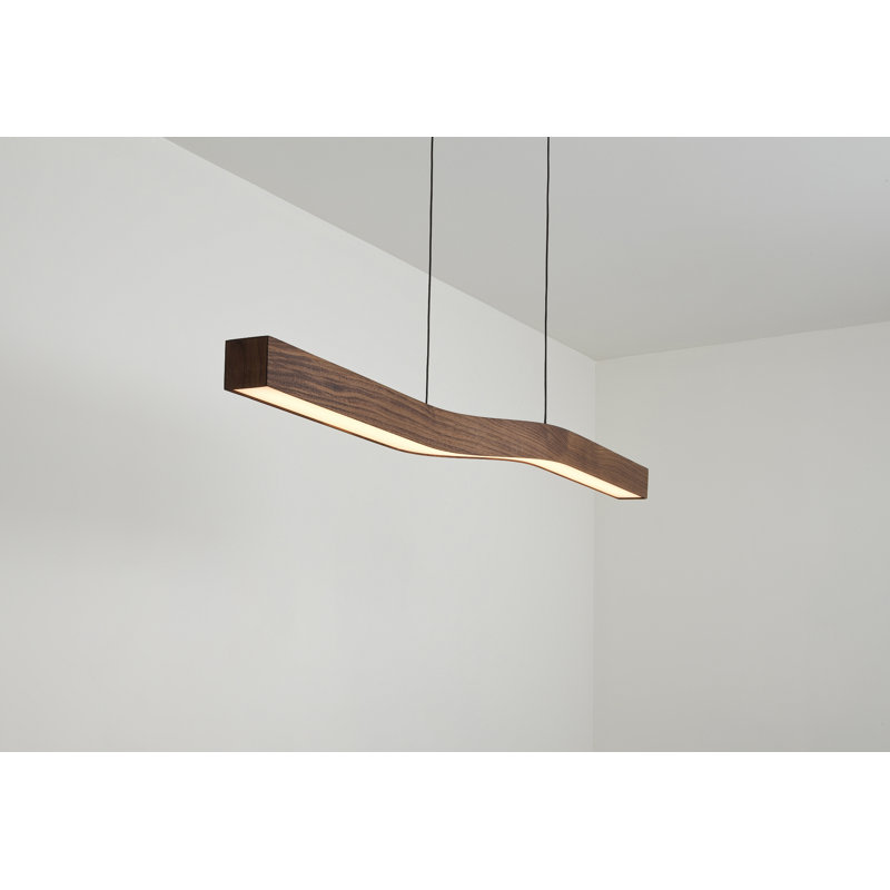Camur 1 - Light LED Pendant, Walnut