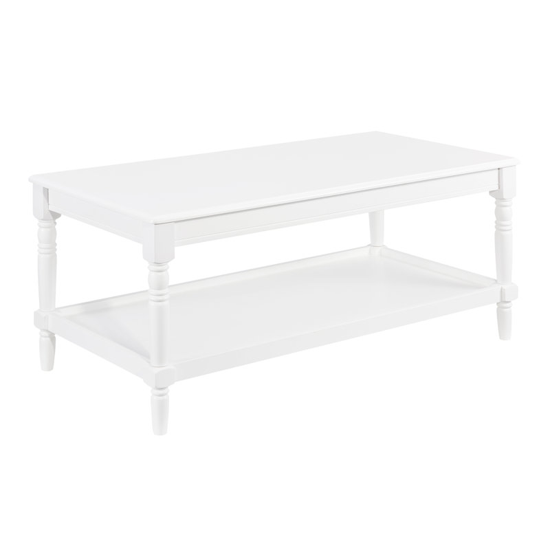 Table basse avec tablette Mayall, Blanc