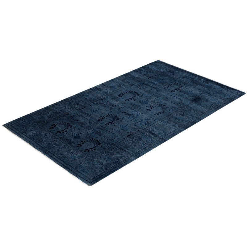 Overdyed One-of-a-Kind 3' 1" X 5' 6" Hand Knotted Area Rug