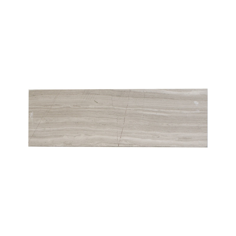 Carreau de sol et de métro en pierre de marbre 4 po x 12 po Carrara, Chêne blanc