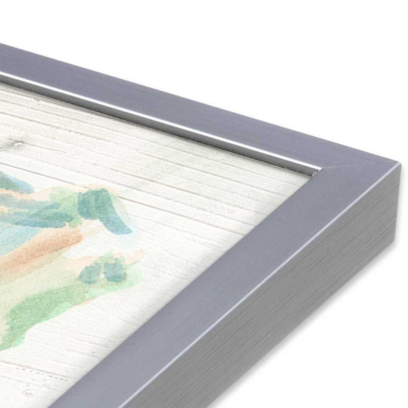 Reproduction d'art «Saltwashed Shells I» par June Erica Vess, H 12 po x l 12 po, Argent argent