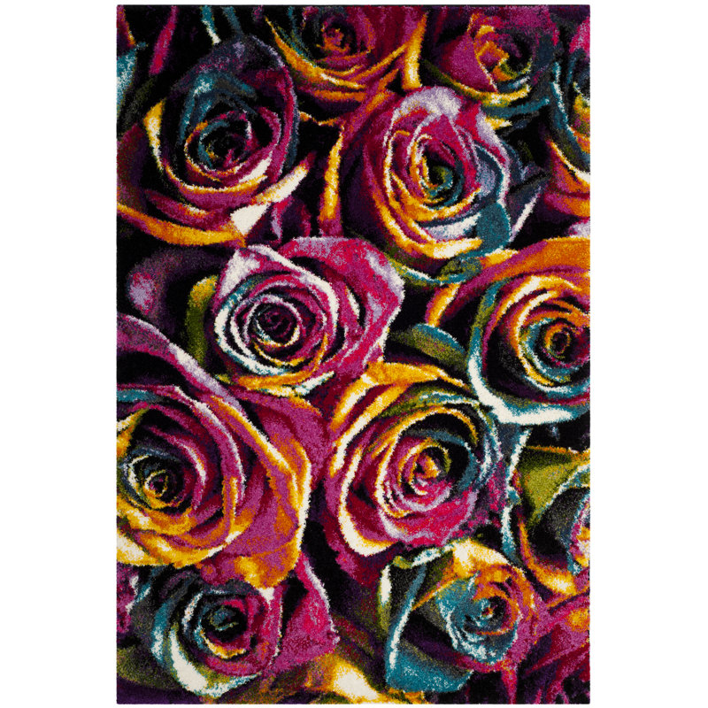 Cleveland Performance Floral Rug, Rectangle 4' x 6'