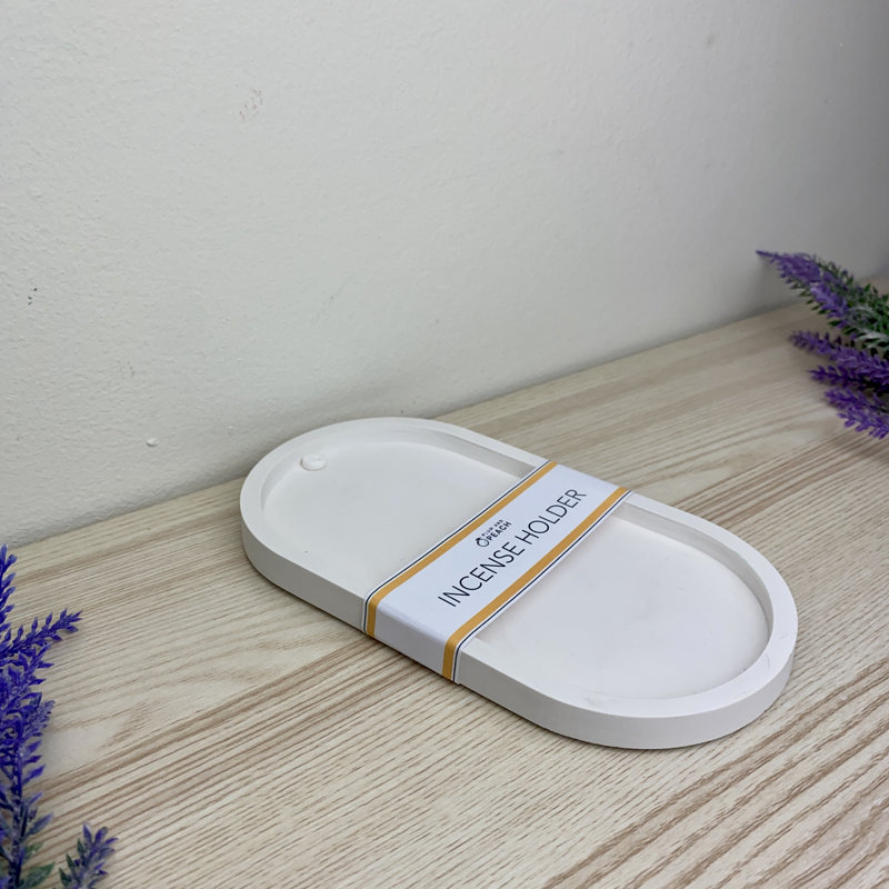 Incense Holders Stoneware Tabletop / Centrepiece Candle Accessories, White