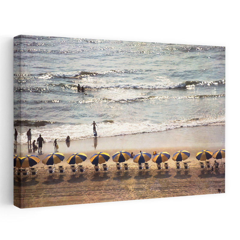 Chaise Beache Coastal A Day At The Beach, H 48 po x l 32 po