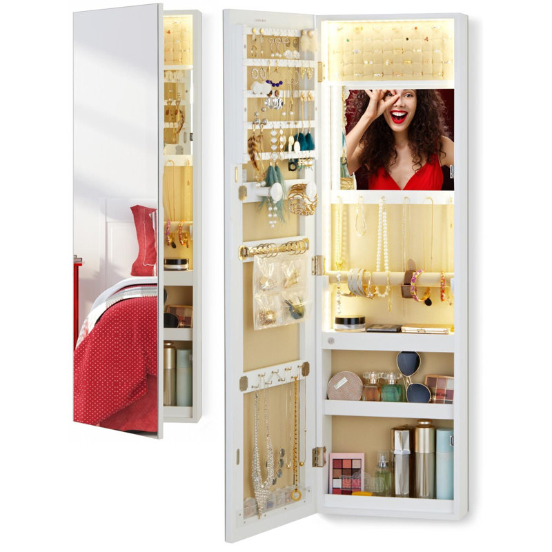 Armoire à bijoux avec miroir