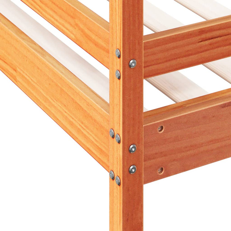 Arin Solid Wood Bed, Wax Brown, EU Double - 140 x 200 cm