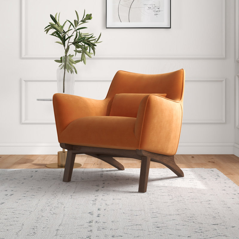 Fauteuil Lincolnshire, Velours orange