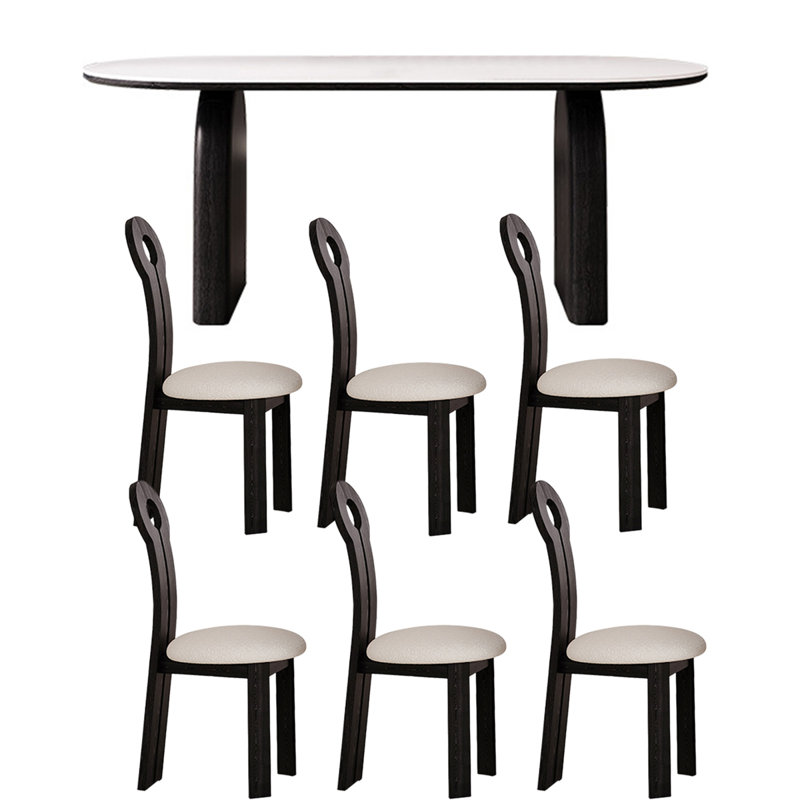 Ensemble de salle à manger rétro Vintage, H 29,5 po x L 70,9 po x l 35,4 po