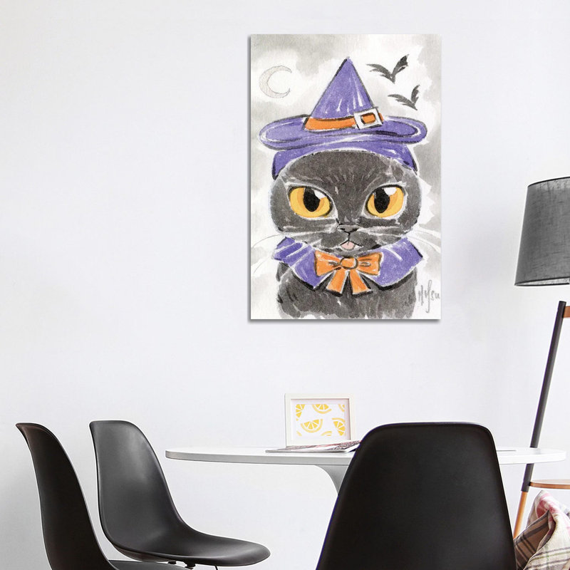 Cat - Witch by Martin Hsu - Painting on Canvas, 101.6 cm H x 66.04 cm W x 3.175 cm D, Wrapped Canvas